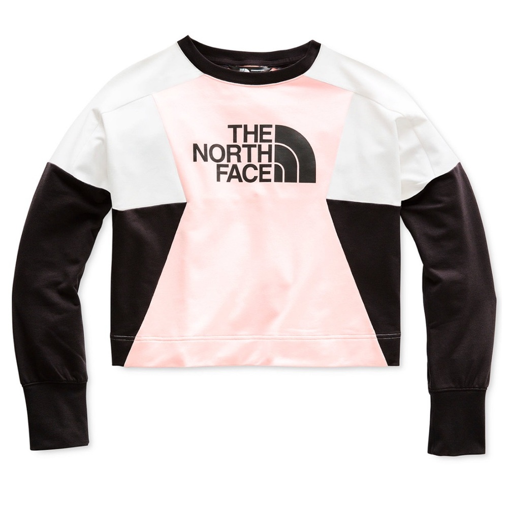 The North Face Pink and Black Crewneck